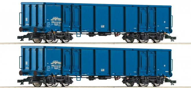 Set of 2  gondola cars type Eanos<br /><a href='images/pictures/Roco/Roco-37644.jpg' target='_blank'>Full size image</a>
